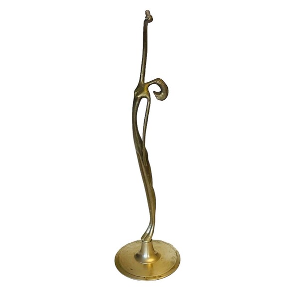 Dancing Girl Ria Figure Brass Karl Hagenauer Style 12" India Rare Collectible